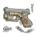 glock 18 tattoo design idea