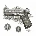 glock 18 tattoo design idea