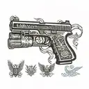glock 18 tattoo design idea