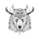 viking bear tattoo design idea