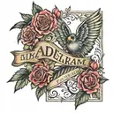 merging two names Adele and Maram  tattoo design idea