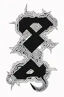 cyber sigilism tattoo design idea