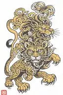 CHINES LION tattoo design idea