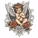 cherub tattoo design idea