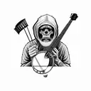 banjo hobo tattoo design idea