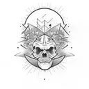 hobo with banjo tattoo design idea