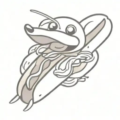 hot dog man Friday the 13th tattoo design idea