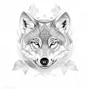 Design a tattoo featuring a wolf surrounded by three intricate mandalas, symbolizing strength and protection for the client's family and church community tattoo design idea