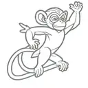 flying monkey tattoo design idea