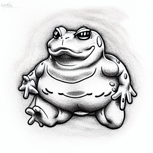 polytoad from pokemon dancing in the rain  tattoo design idea
