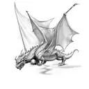 knight riding dragon tattoo design idea