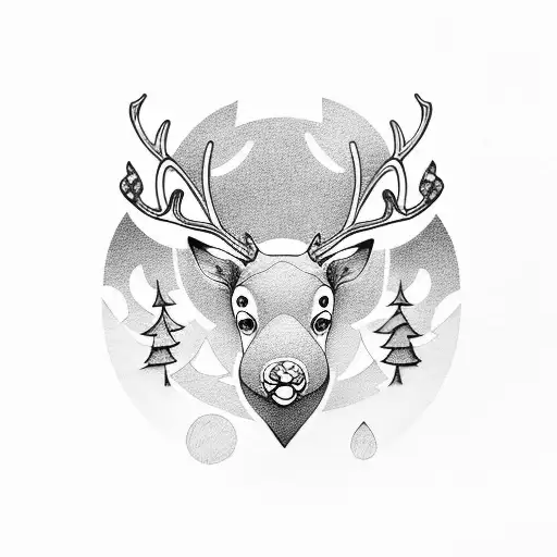 Reindeer tattoo design idea