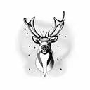 Reindeer furr tattoo design idea