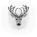 Reindeer tattoo design idea