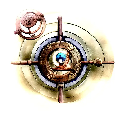 nautical steampunk  tattoo design idea