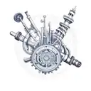 nautical steampunk  tattoo design idea