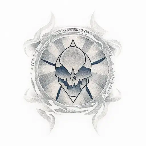 Design a minimalist tattoo symbol for the phrase 'fever dream'. The design should be creative and symbolic, using simple tattoo design idea