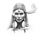 coliber pocahontas tattoo design idea
