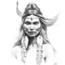 coliber pocahontas tattoo design idea