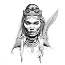 coliber pocahontas tattoo design idea