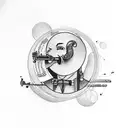 hand which play clarinet tattoo design idea