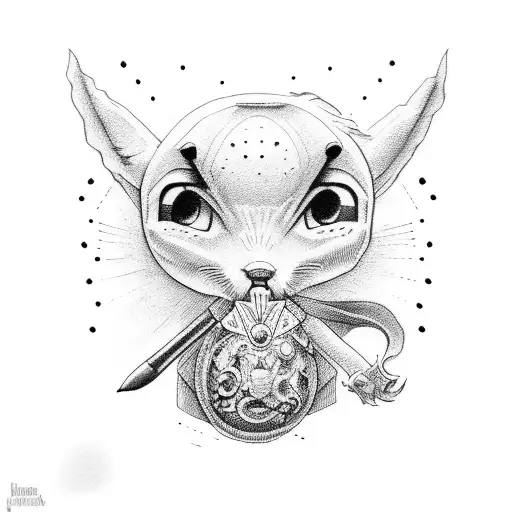 Vegueta y Bulma  tattoo design idea