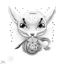 Vegueta y Bulma  tattoo design idea