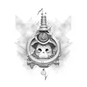 Vegueta y Bulma  tattoo design idea