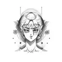 Vegueta y Bulma  tattoo design idea