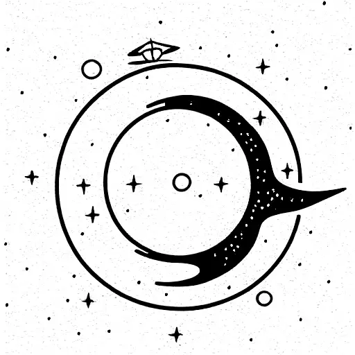 solar system tattoo design idea
