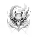 Casting a spell with swirling shadows tattoo design idea