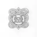 A Celtic-inspired Nike logo incorporating animal motifs tattoo design idea