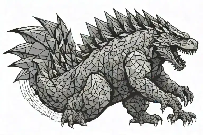 Godzilla tattoo design idea