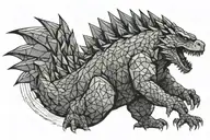 Godzilla tattoo design idea