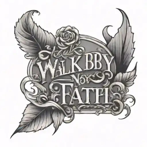 walk by faith not by sight   tattoo design idea