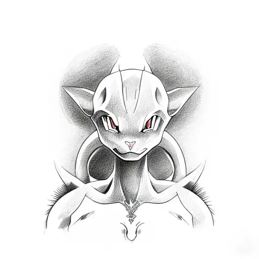 mewtwo tattoo design idea