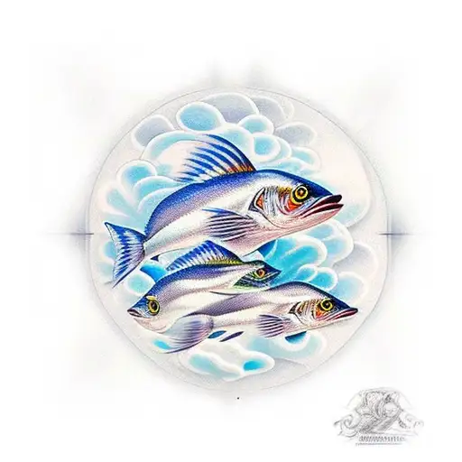 flying fish tattoo design idea