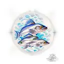 flying fish tattoo design idea