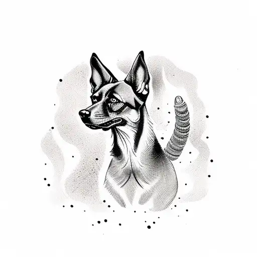 Belgian Malinois tattoo design idea