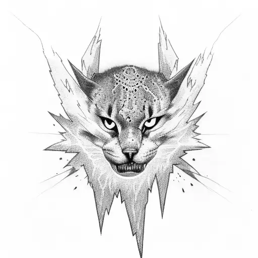 lightning cloud  tattoo design idea