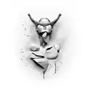 David Michelangelo Sculpture Blindfolded Blood tattoo design idea