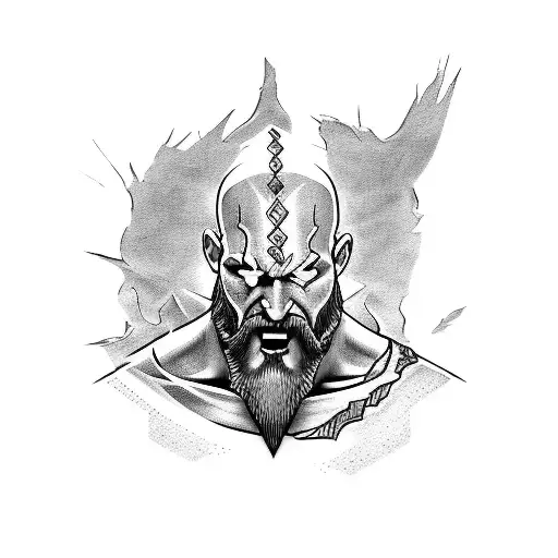 kratos tattoo design idea