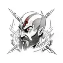 kratos fighting versus thor tattoo design idea