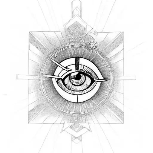 Eye of Ra tattoo design idea