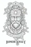 My honor is loyalty tattoo design idea
