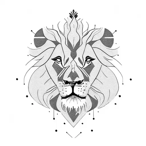 lion and lamb tattoo design idea