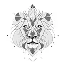 lion and lamb tattoo design idea