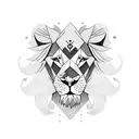 lion and lamb tattoo design idea