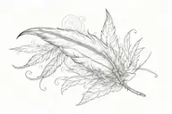 Dainty feather with psalm 91:4 underneath it  tattoo design idea