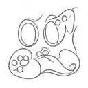 Paw Print with a name Ben tattoo design idea